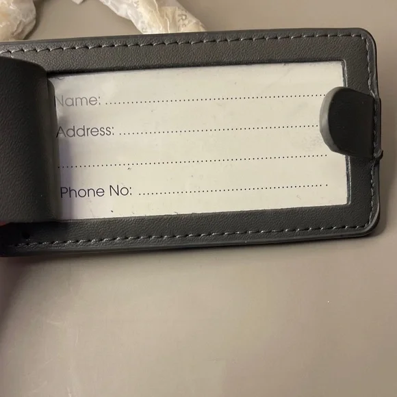 Versace Gray and Gold Key Holder Passport Tag Bag Hang Tag Versace - Picture 5 of 5